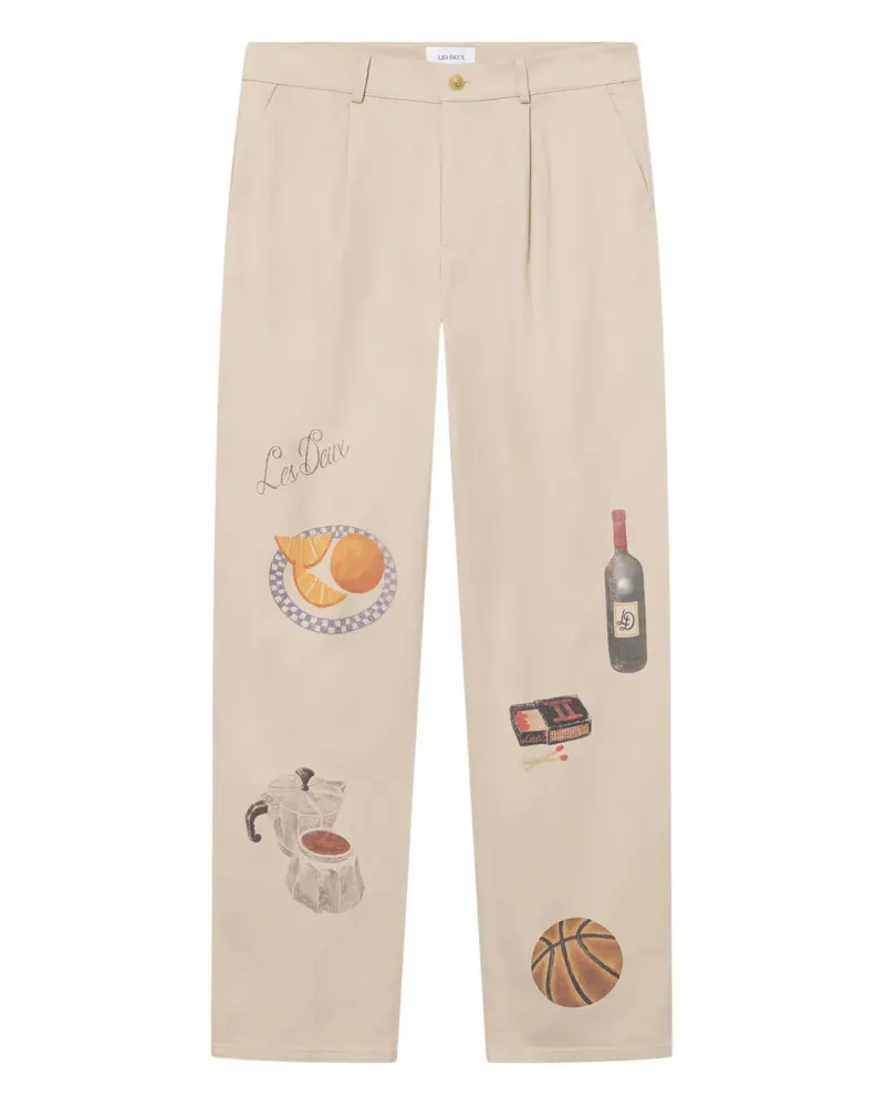 LES DEUX Hose mit Design-Print - Nude Nude
