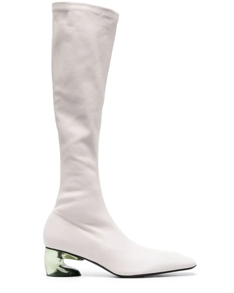 Jil Sander Stiefel mit scheinend Absatz - Weiß Weiß