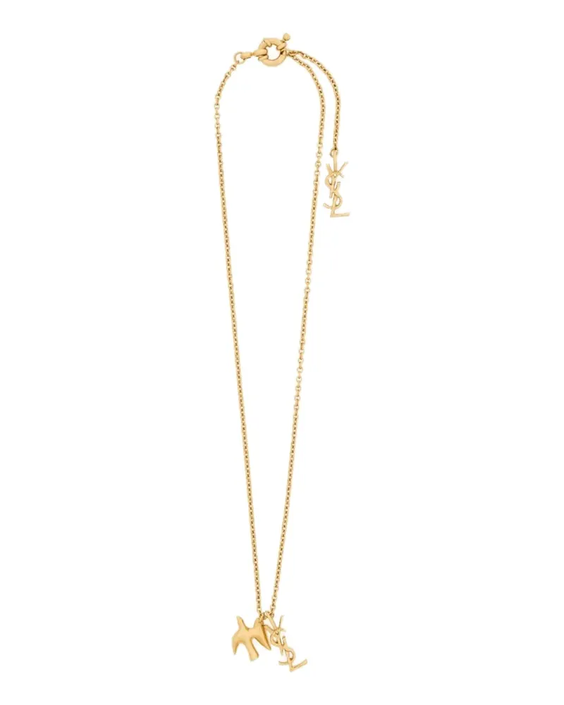 Saint Laurent Cassandre Tauben-Halskette - Gold Gold
