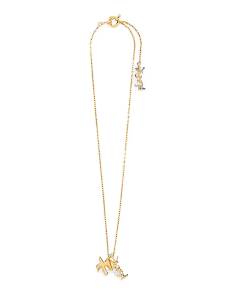 Saint Laurent Cassandre Tauben-Halskette - Gold Gold