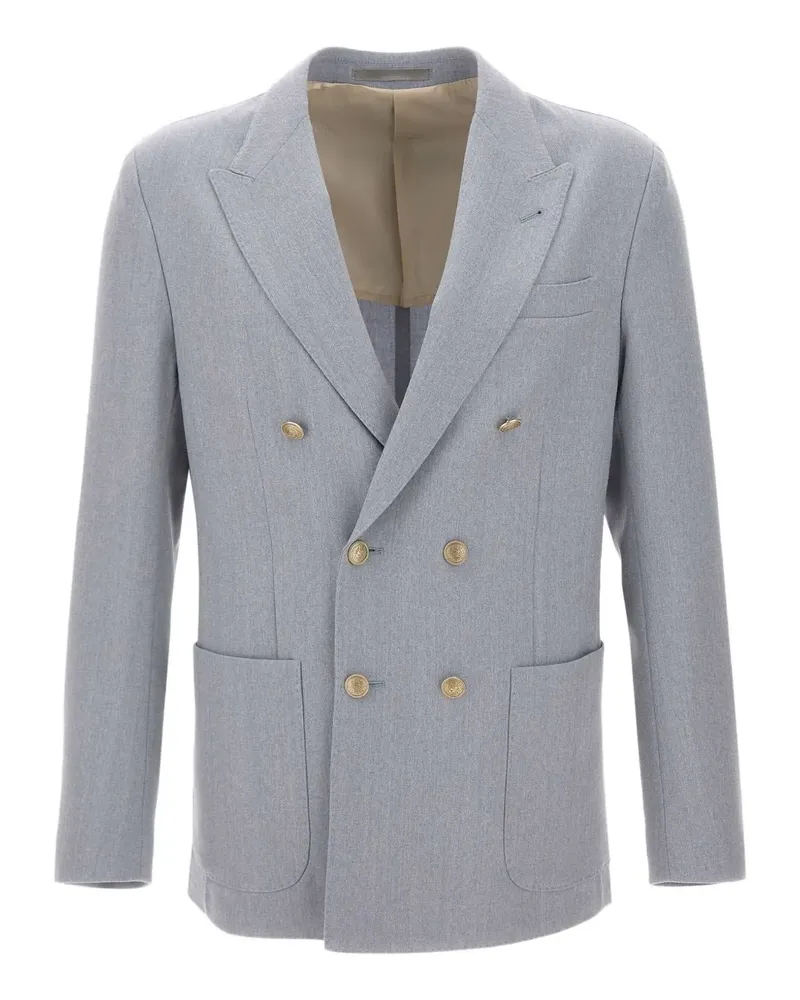 Eleventy peak lapels double-breasted blazer - Grau Grau