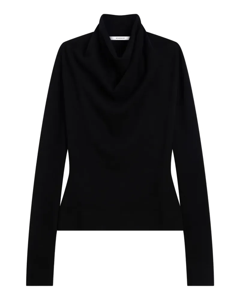 Givenchy Drapiertes Sweatshirt mit Wasserfallkragen - Schwarz Schwarz