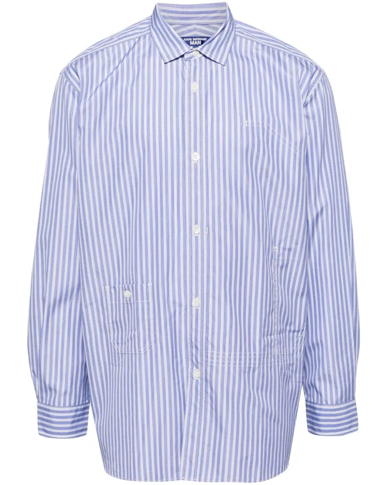 Junya Watanabe Gestreiftes Hemd - Blau Blau