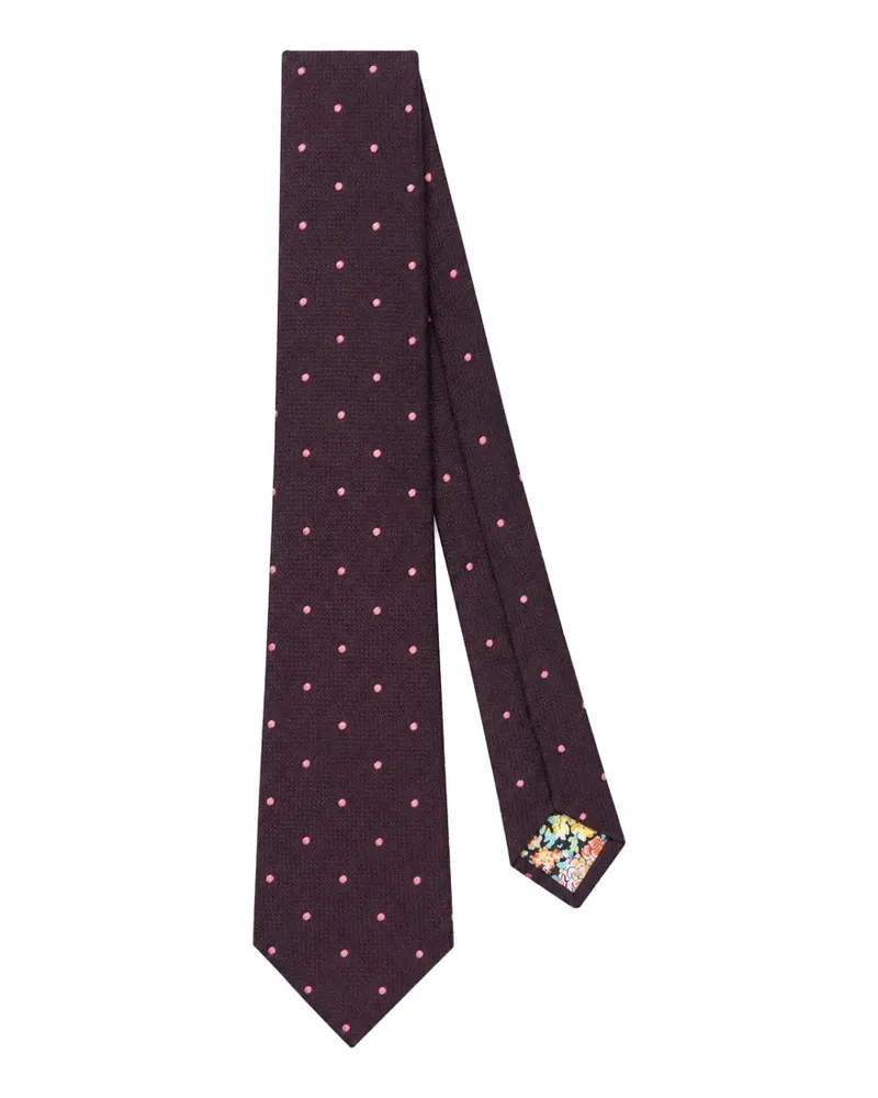 Paul Smith Seidenkrawatte mit Polka Dots - Violett Violett