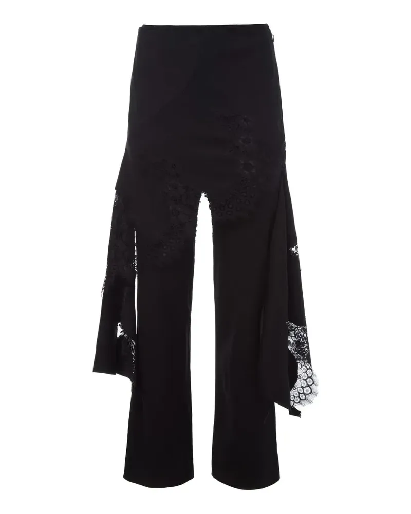 Monse lace-hem deconstructed trousers - Schwarz Schwarz