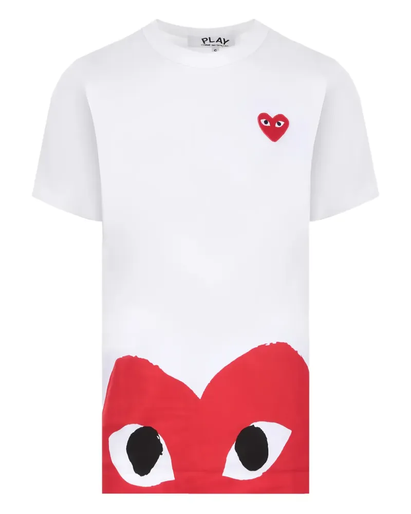 Comme des Garçons T-Shirt mit Herz-Print - Weiß Weiß
