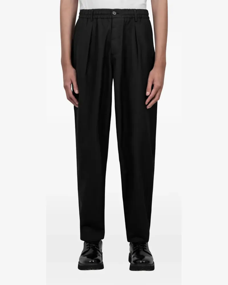 Universal Works pleated trousers - Schwarz Schwarz