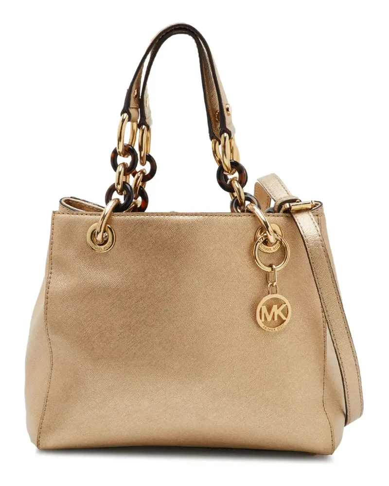 Michael Kors Cynthia Tote Bag aus Saffiano-Leder - Gold Gold