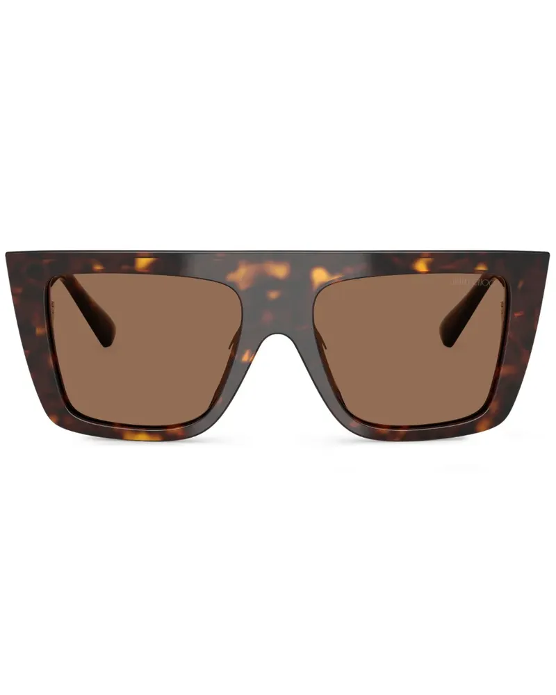 Jimmy Choo Sonnenbrille mit eckigem Gestell - Braun Braun