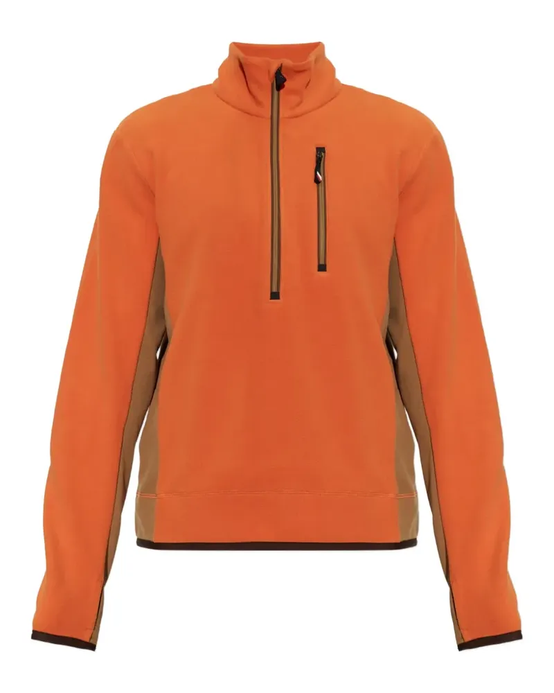 Moncler half-zip panelled sweater - Orange Orange