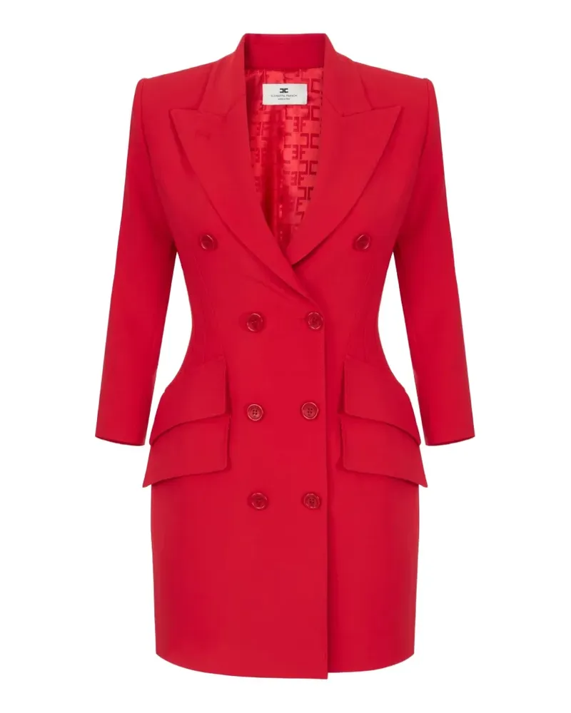 Elisabetta Franchi Mantelkleid aus leichtem Kreppstoff - Rot Rot