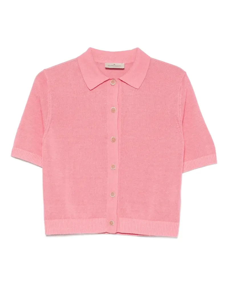 Bruno Manetti short-sleeve button-up cardigan - Rosa Rosa