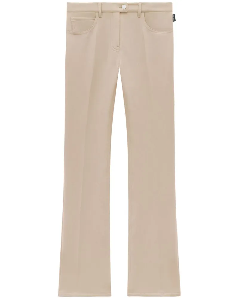 Courrèges Bootcut-Hose aus Twill - Nude Nude
