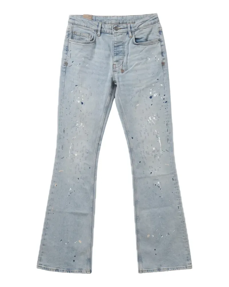 ksubi Bronko paint-splatter bootcut jeans - Blau Blau