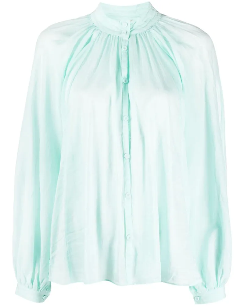 forte_forte Semi-transparentes Hemd - Blau Blau