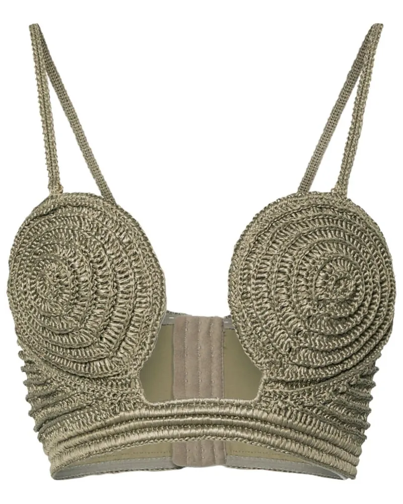 Cult Gaia Gehäkeltes Viviana Bustier - Grün Grün