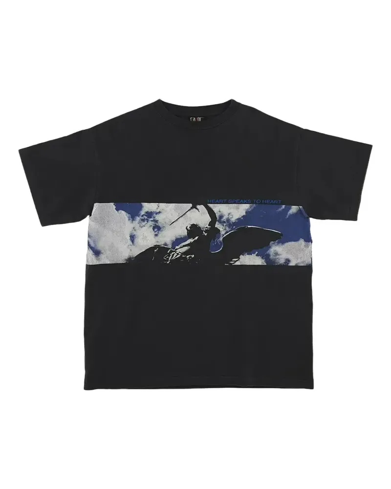 SAINT MXXXXXX T-Shirt mit grafischem Print - Schwarz Schwarz