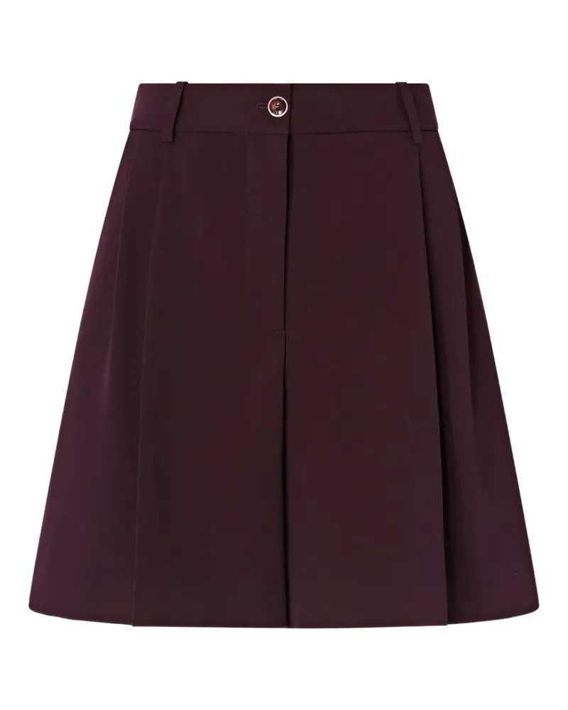 Pinko Hoch sitzende Bundfaltenshorts - Rot Rot