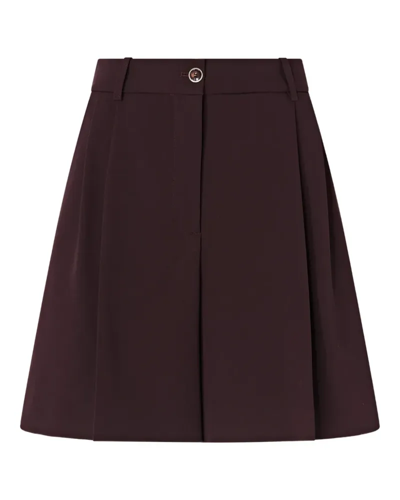 Pinko Hoch sitzende Bundfaltenshorts - Rot Rot