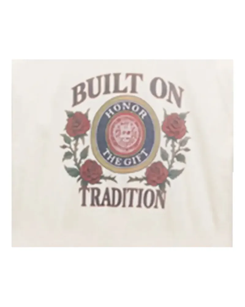 Honor The Gift Tradition distressed T-shirt - Nude Nude