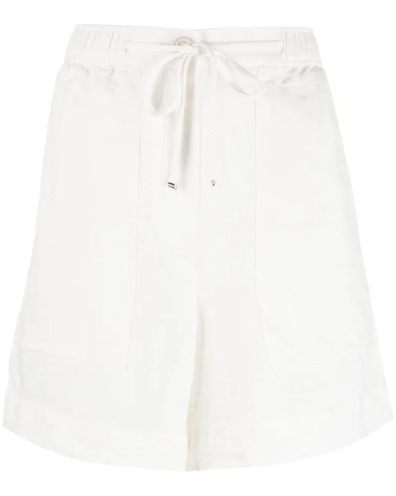 Tommy Hilfiger Leinenshorts mit hohem Bund - Weiß Weiß