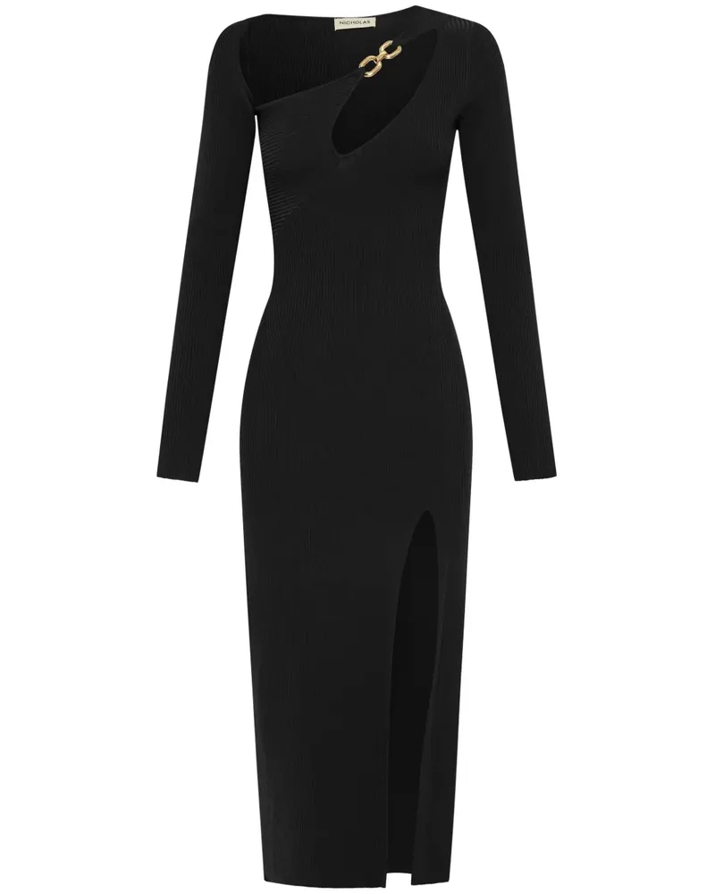 NICHOLAS Ginerva Kleid - Schwarz Schwarz