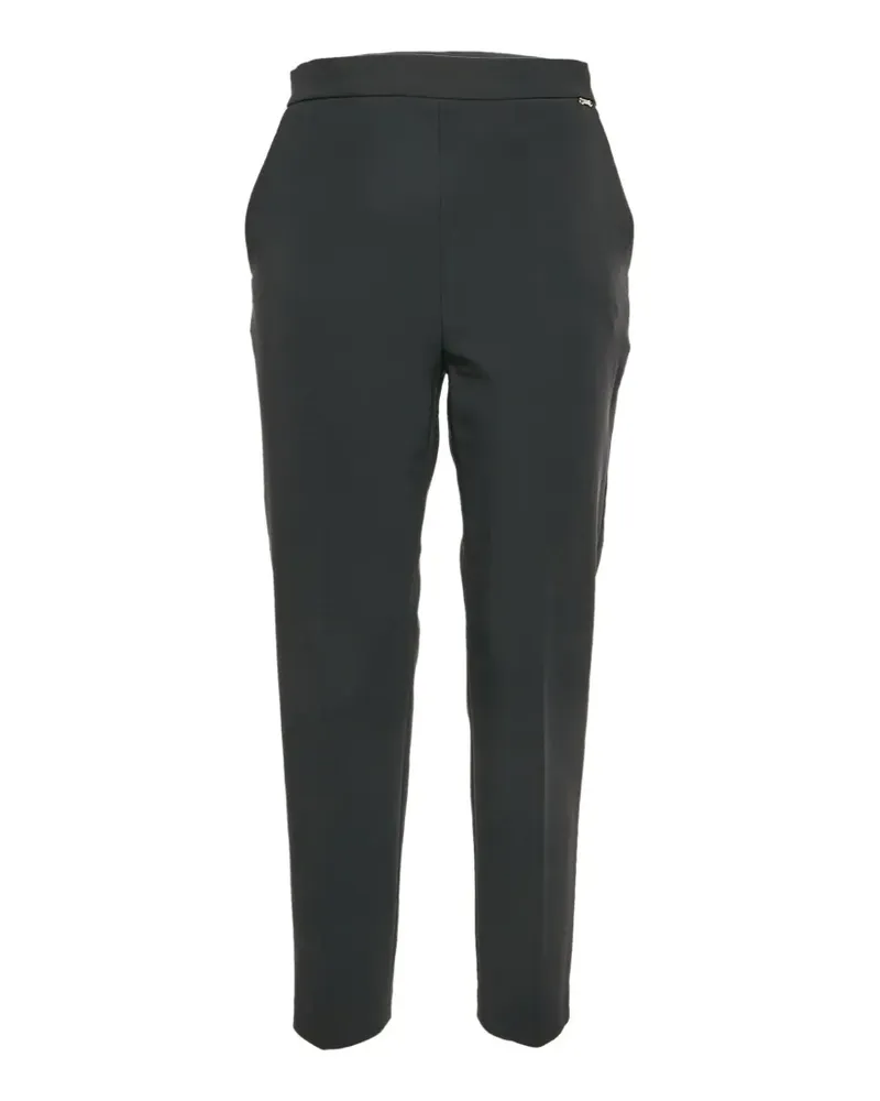 Elisabetta Franchi straight-leg crepe trousers - Schwarz Schwarz