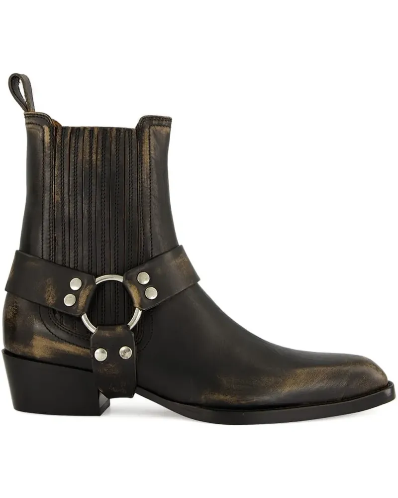 Paris Texas 35mm Helena strap-detail ankle boot - Schwarz Schwarz