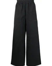 OFF-WHITE Weite High-Waist-Hose Schwarz