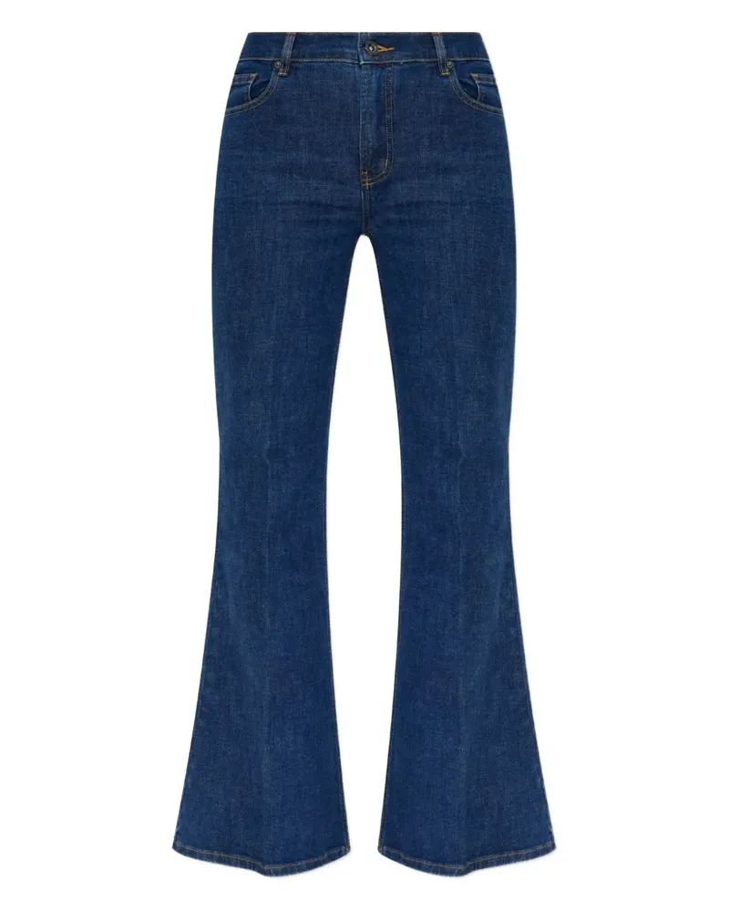 Self-Portrait Jeans mit ausgestelltem Bein - Blau Blau