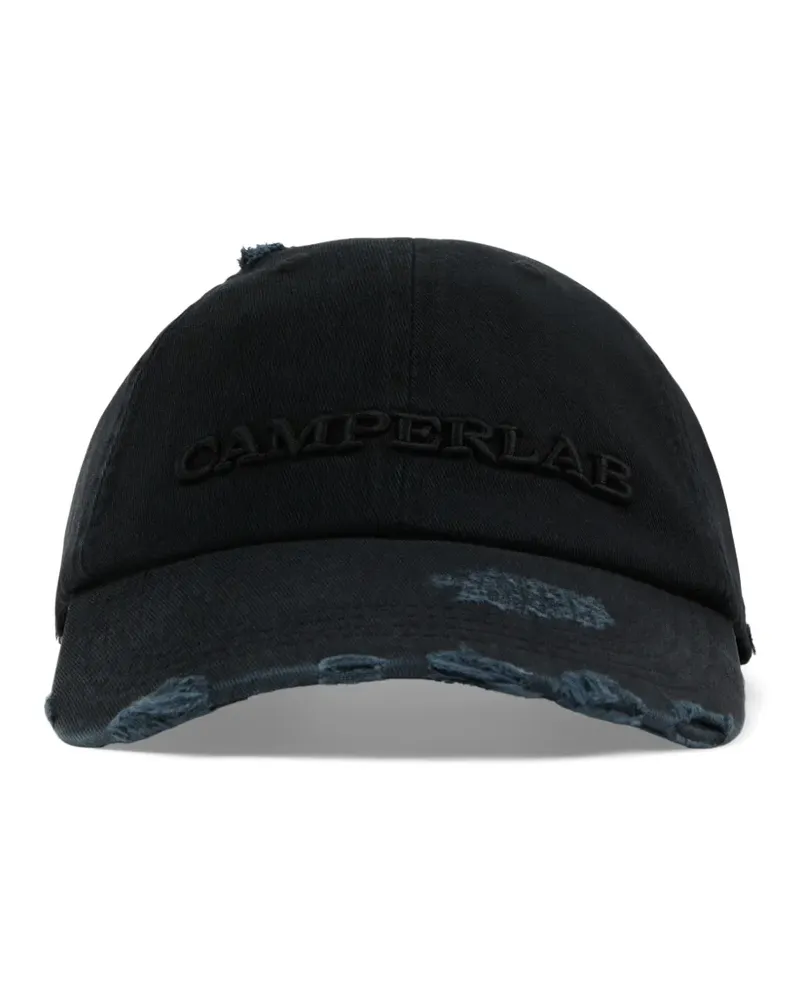Camper Baseballkappe in Distressed-Optik - Schwarz Schwarz