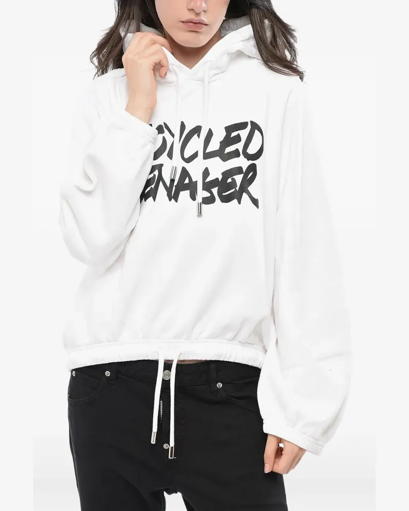 Dsquared2 logo-print drawstring hoodie - Weiß Weiß