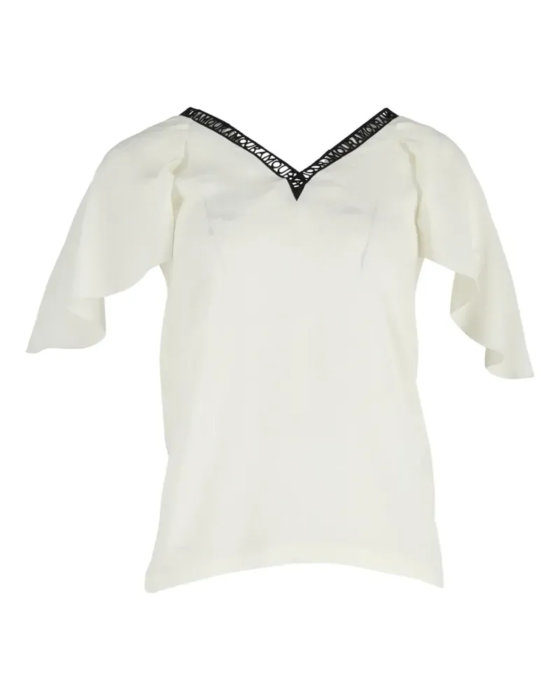 Maje Amour Bluse mit V-Ausschnitt - Nude Nude