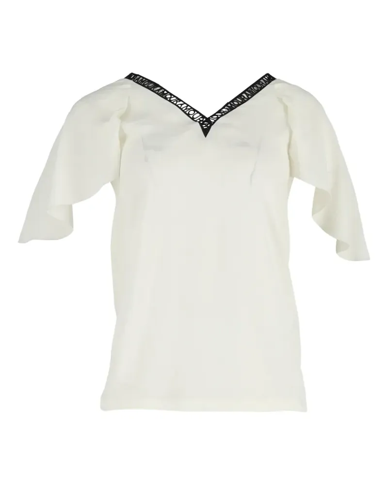 Maje Amour Bluse mit V-Ausschnitt - Nude Nude