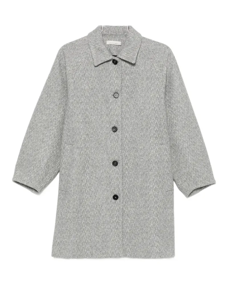 Liviana Conti herringbone-pattern coat - Grau Grau