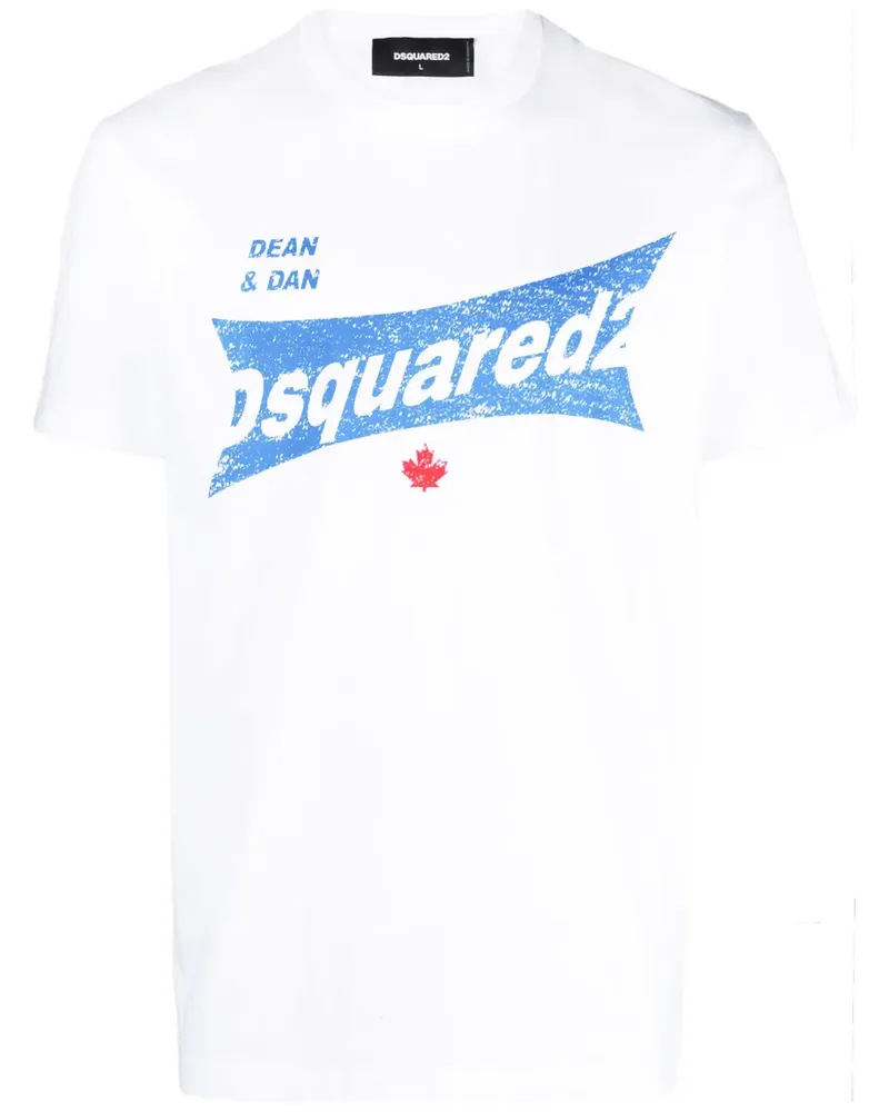 Dsquared2 T-Shirt mit Logo-Print - Weiß Weiß