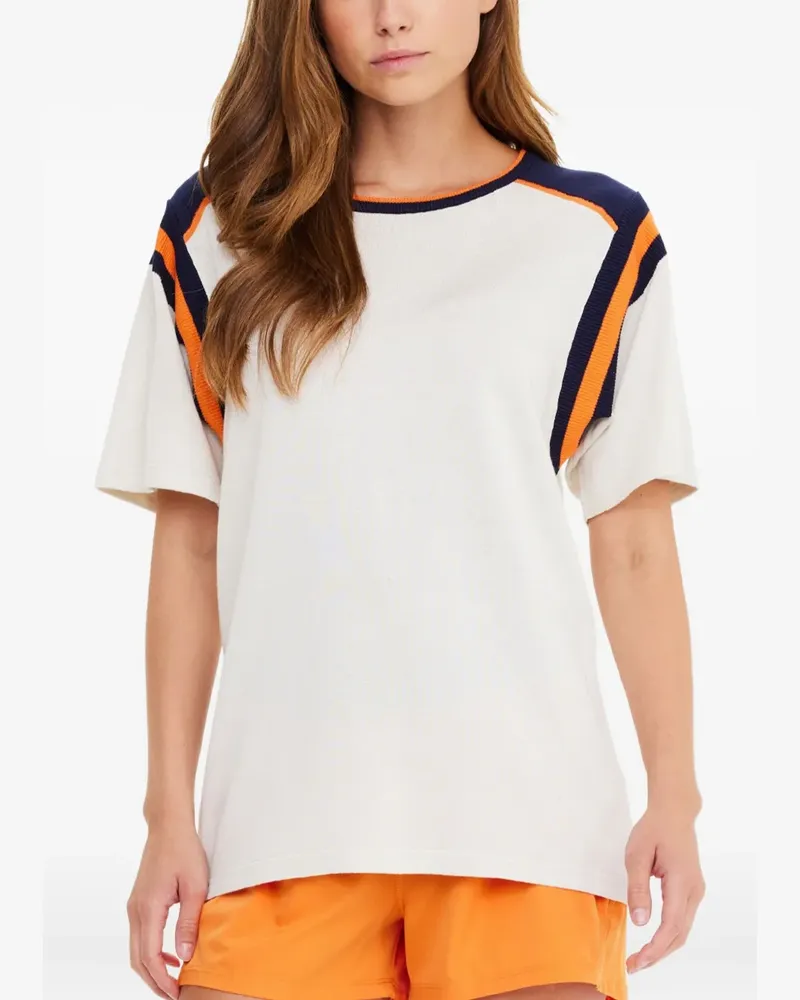The Upside Gestreiftes Elixir Seven T-Shirt - Nude Nude