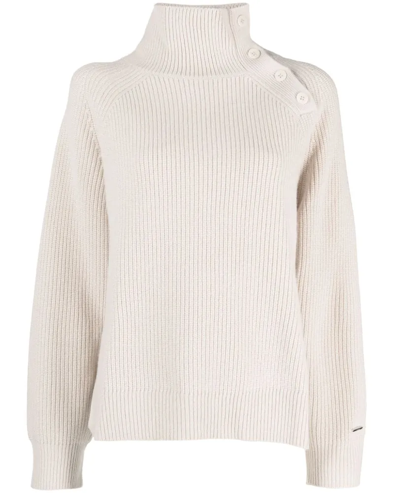 Calvin Klein Gerippter Strickpullover - Nude Nude