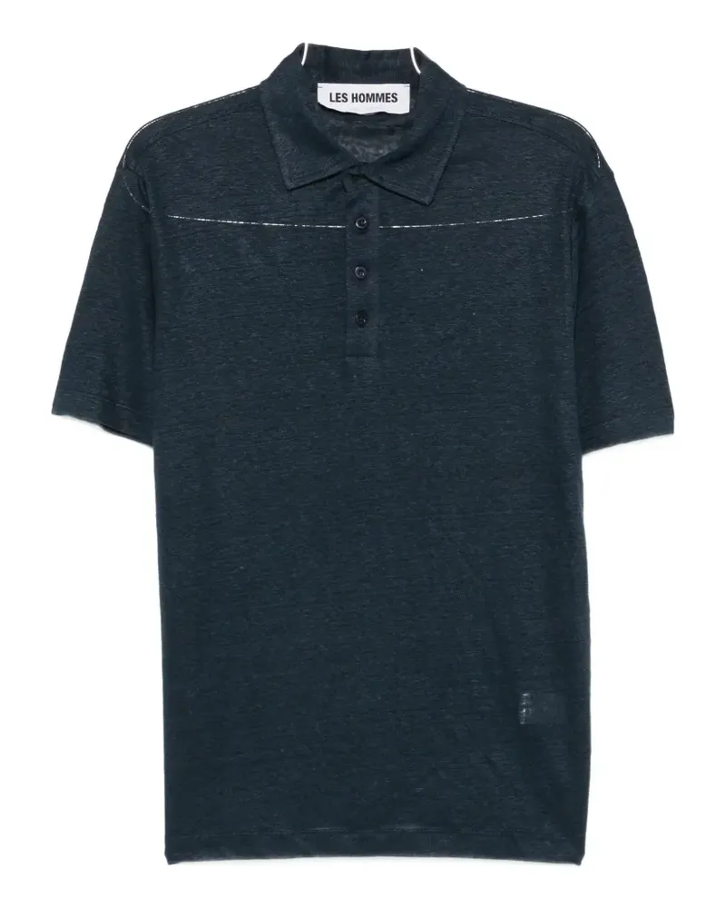 Les Hommes short-sleeve polo shirt - Blau Blau