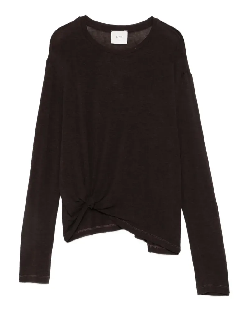 ALYSI Pullover mit Knoten-Detail - Braun Braun