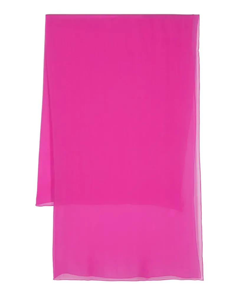 Max Mara Semi-transparenter Seidenschal - Rosa Rosa