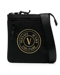 Versace Jeans Kuriertasche mit Logo-Patch Schwarz