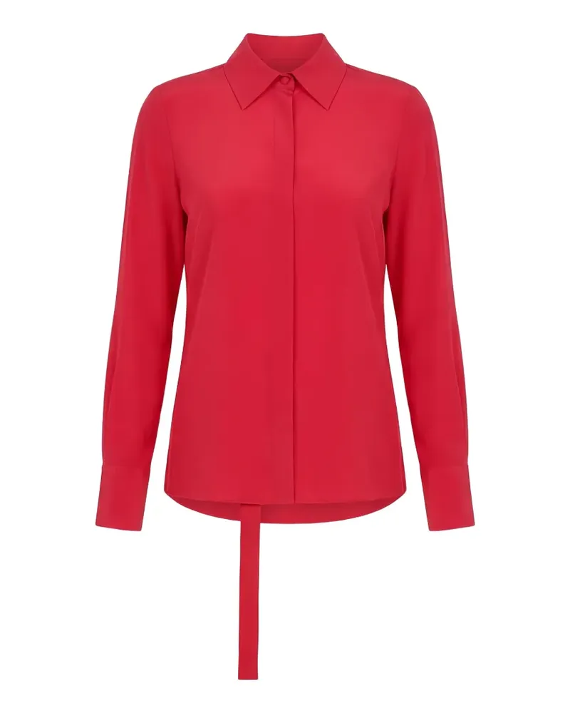 Valentino Garavani scarf-detail concealed-fastening shirt - Rot Rot