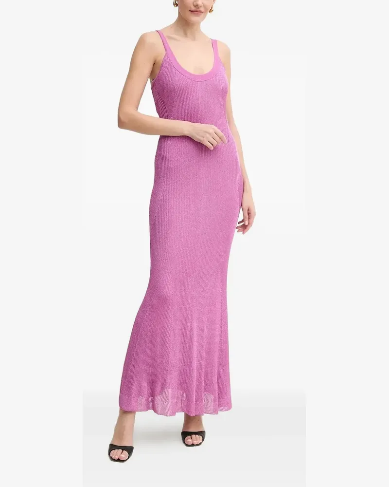 Hervé Léger Maxikleid mit U-Ausschnitt - Violett Violett