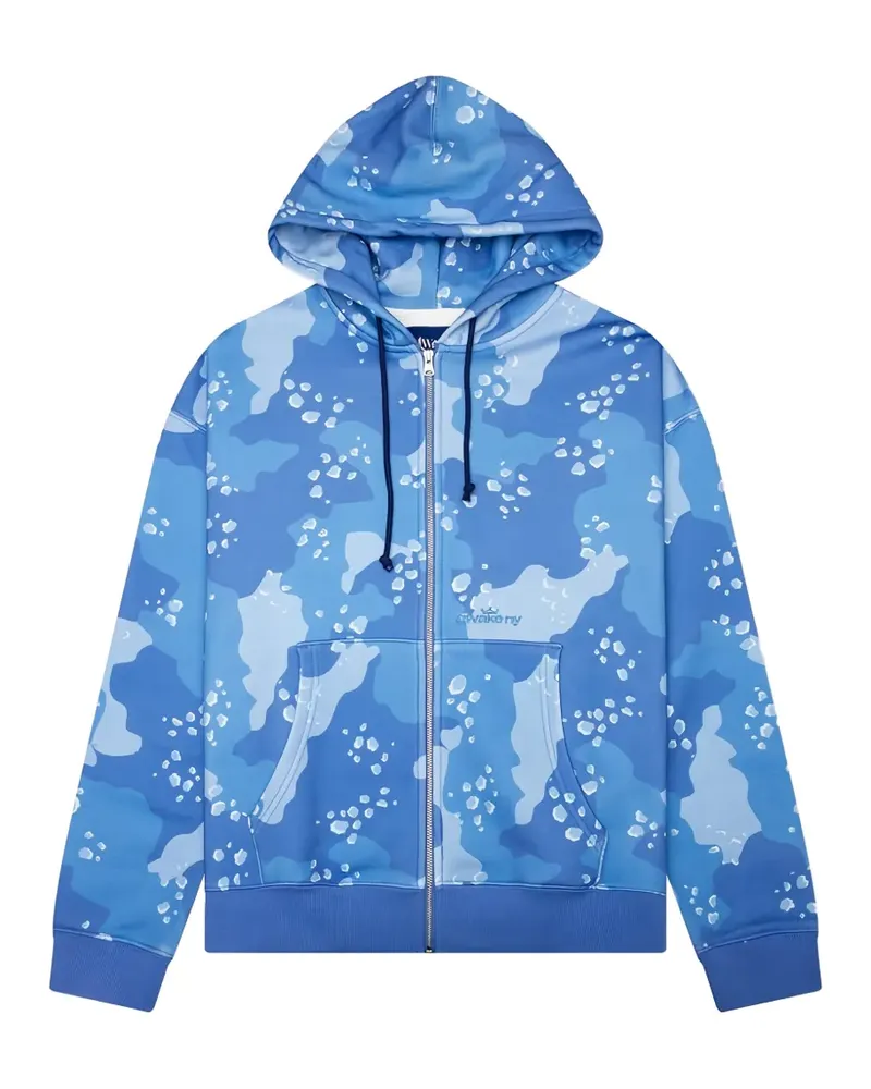 AWAKE NY Camo Crown Hoodie mit Logo-Stickerei - Blau Blau