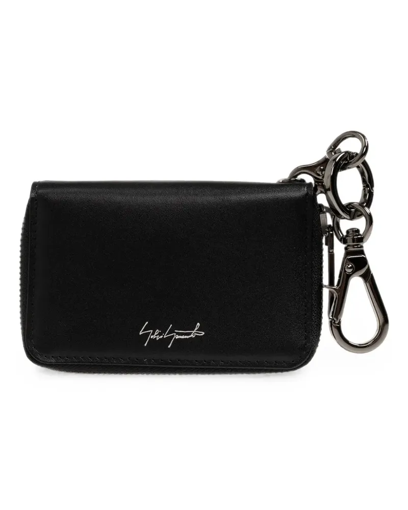 Yohji Yamamoto leather pouch keychain - Schwarz Schwarz