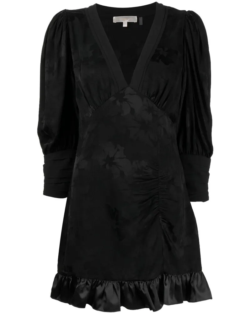 LoveShackFancy Kleid mit V-Ausschnitt - Schwarz Schwarz