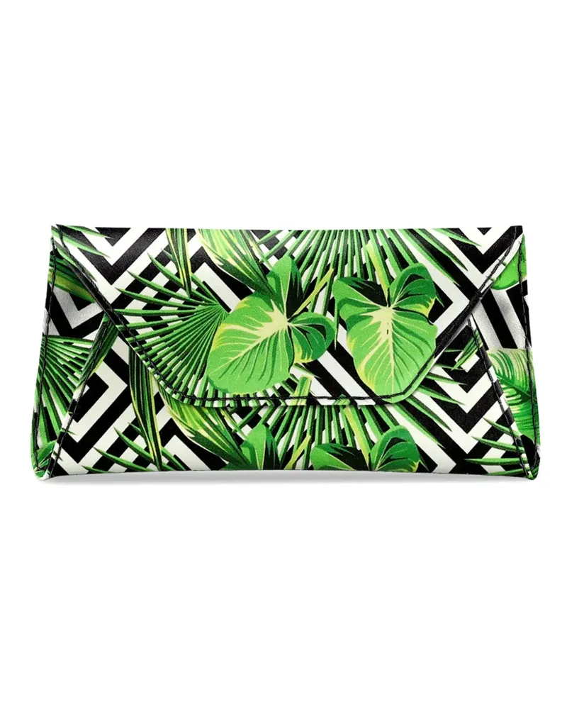Tyler Ellis Kleine Eloise Clutch mit Palmenblatt - Grün Grün