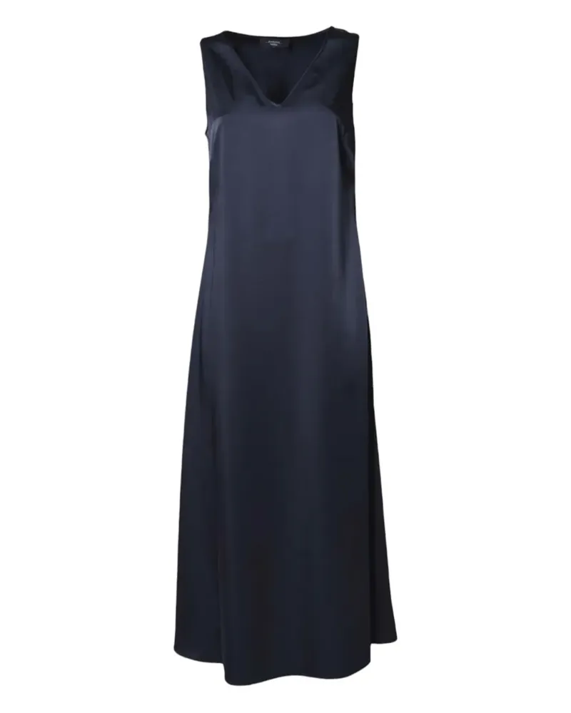 Max Mara Trägerkleid mit V-Ausschnitt - Blau Blau