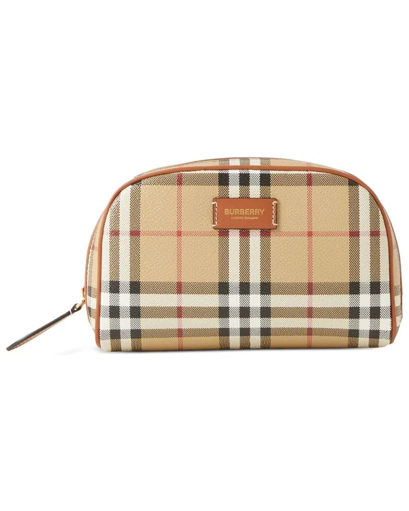 Burberry Kleine Clutch mit Karomuster - Nude Nude